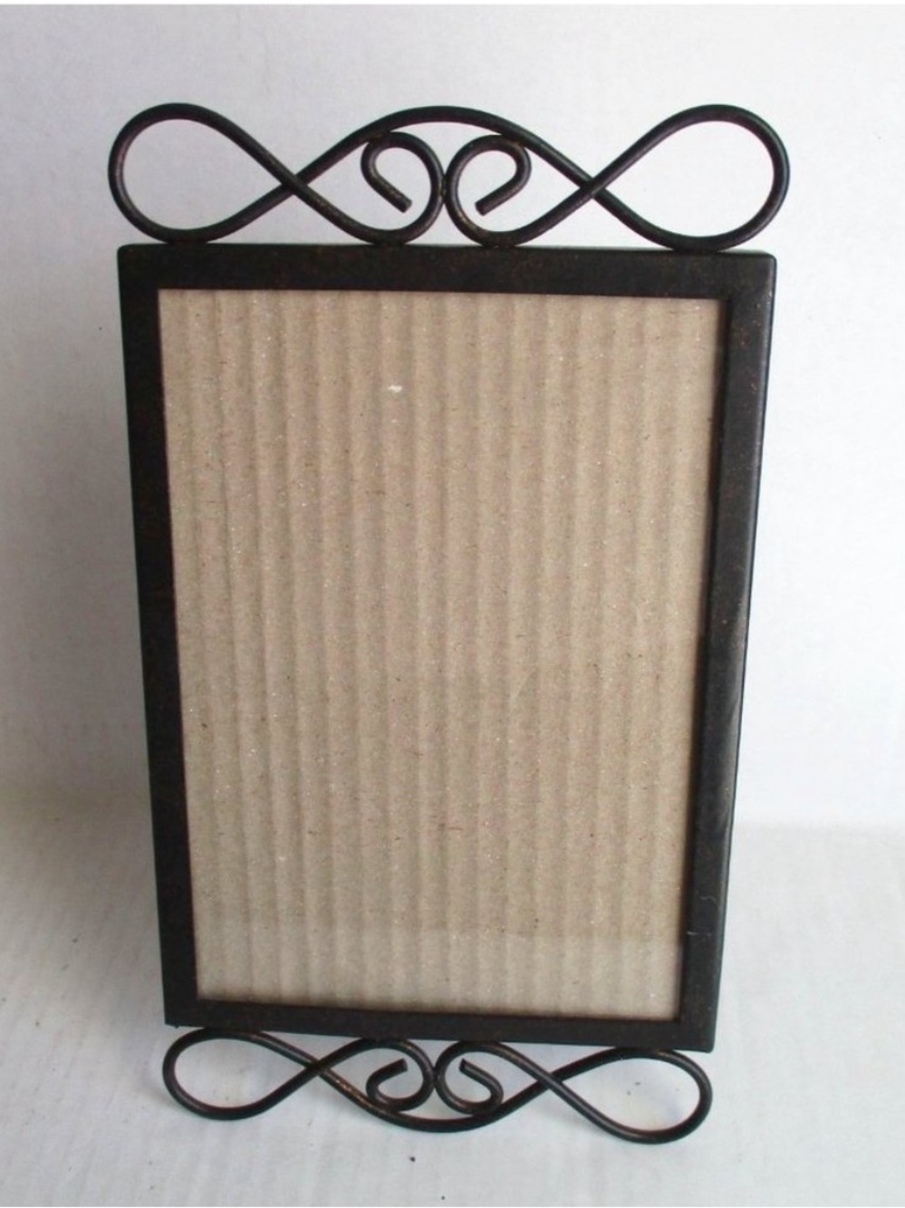 Fleco Black Scroll Metal Photo Frame Stand